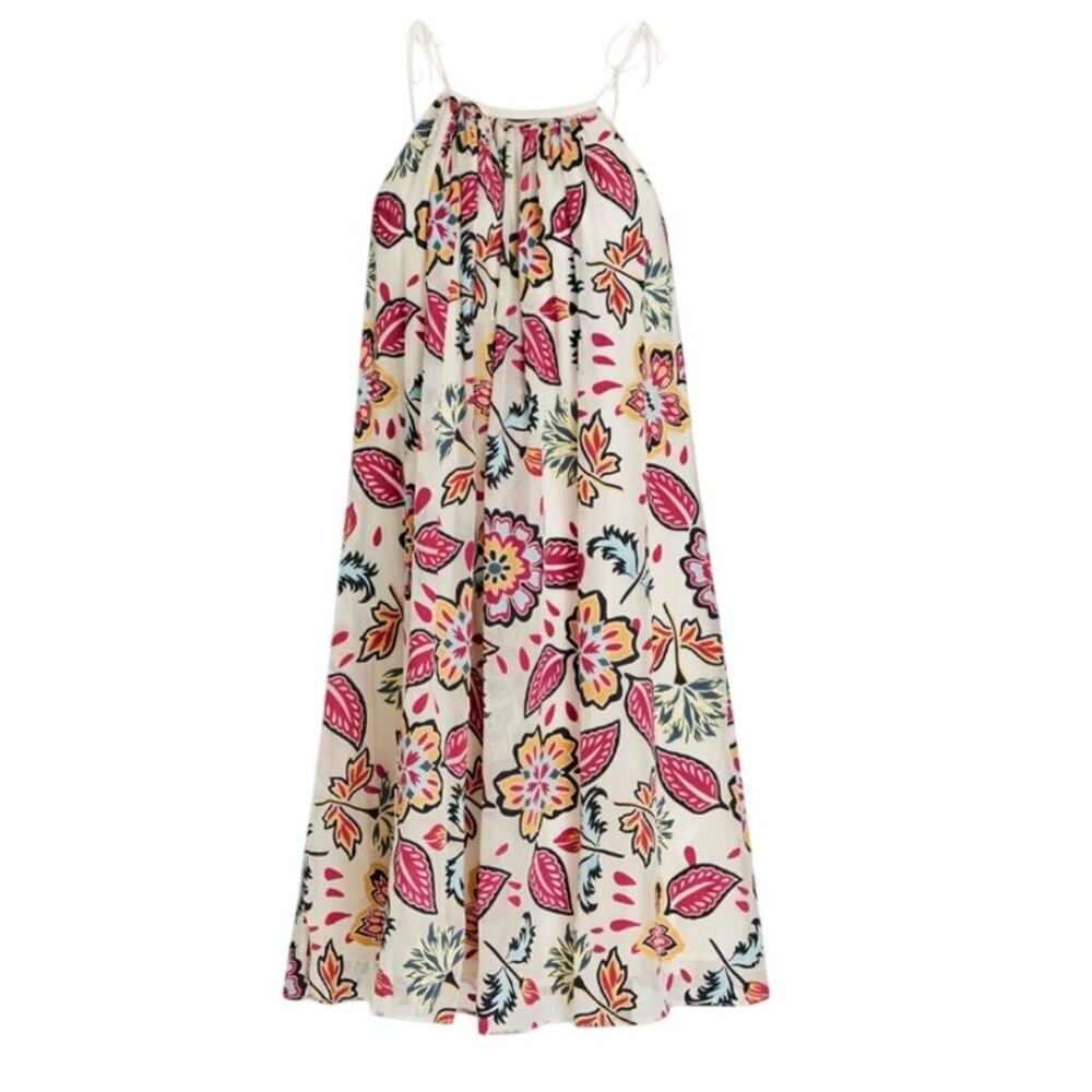 Rag & bone Bailey gathered floral print devoré georgette mini dress L